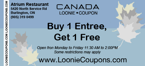 Atrium Printable Restaurant Coupon