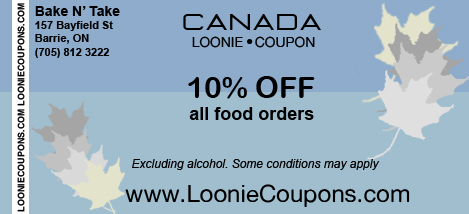 Bake N' Take Printable Restaurant Coupon