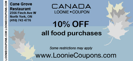 Cane Grove Printable Restaurant Coupon