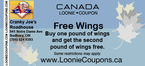 Cranky Joe's Printable Restaurant Coupon