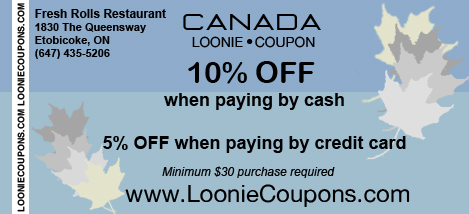 Fresh Rolls Printable Restaurant Coupon