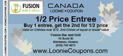 Fusion Bar and Grill Printable Restaurant Coupon