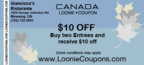 Giancicco's Ristorante Printable Restaurant Coupon