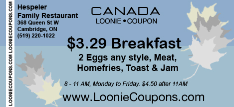 Hespeler Printable Restaurant Coupon