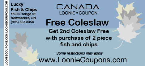 Lucky Fish and Chips Printable Restaurant Coupon