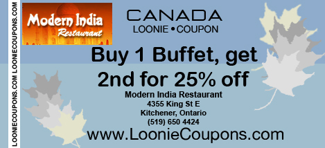 Moder India Printable Restaurant Coupon