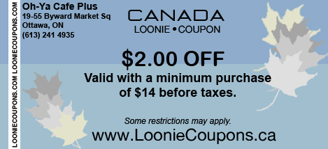 Oh-Ya Cafe Plus Printable Restaurant Coupon