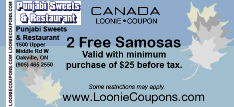 Punjabi Sweets Printable Restaurant Coupon