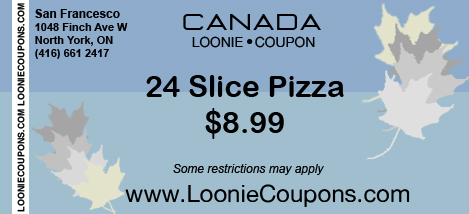 San Francesco Printable Restaurant Coupon