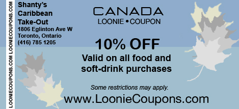 Shanty's Caribbean Take-Out Printable Restaurant Coupon