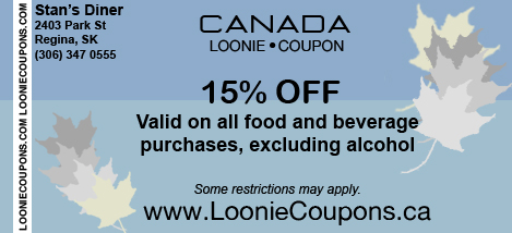 Stan's Diner Printable Restaurant Coupon