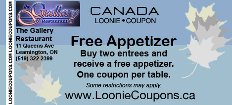 The Gallery Printable Restaurant Coupon